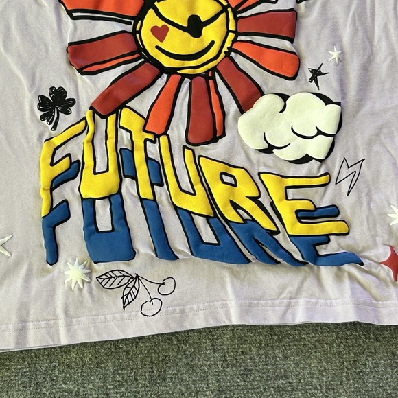 First Row Property Shirt Adult Small Puffy Graphic Print T-Shirt Bright Future - Picture 7 of 9
